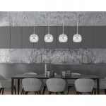 Brushed steel Metal/glass Ithaca - Pendant, UP-1122