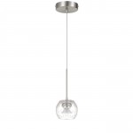 Brushed steel Metal/glass Ithaca - Pendant, UP-1123