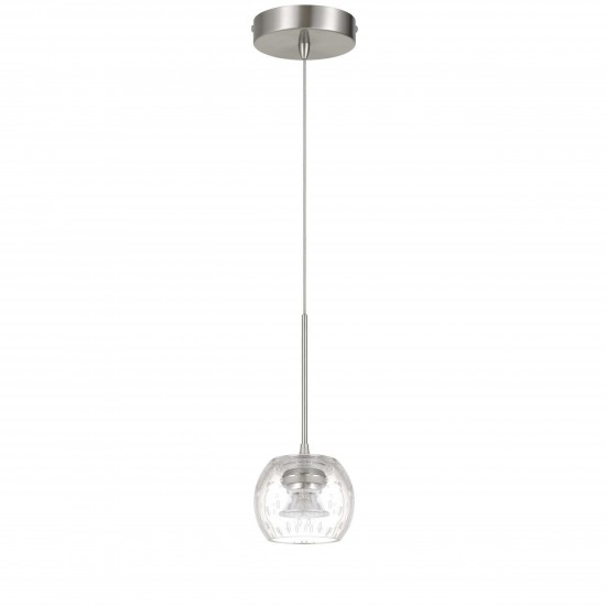 Brushed steel Metal/glass Ithaca - Pendant, UP-1123