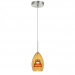 Amber/yellow Metal, glass 128 integrated led pendant - Pendant