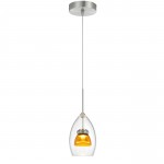 Clear yellow Metal 128 integrated led pendant - Pendant