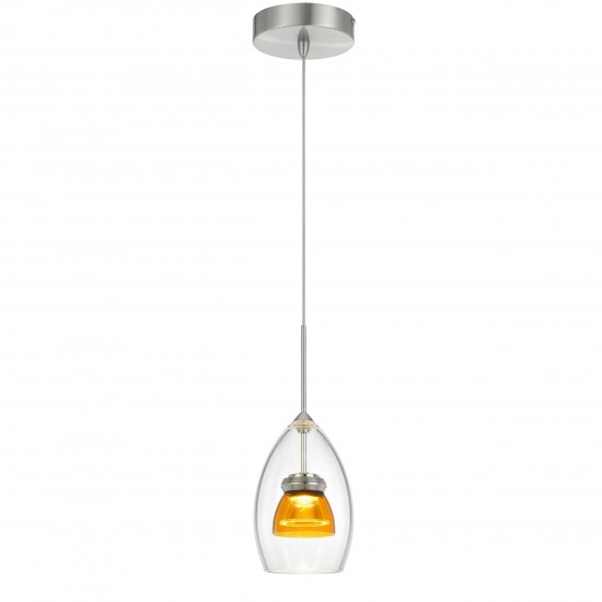 Clear yellow Metal 128 integrated led pendant - Pendant