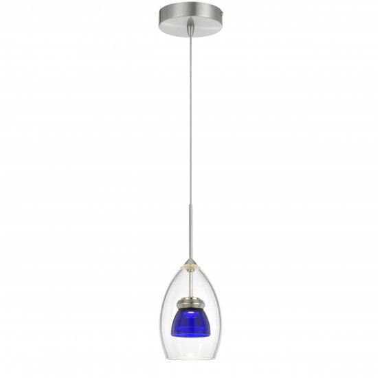 Clear blue Metal 128 integrated led pendant - Pendant