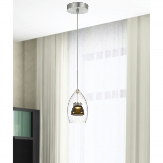 Smoked Metal 128 integrated led pendant - Pendant