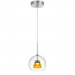 Clear yellow Metal 335 integrated led pendant - Pendant