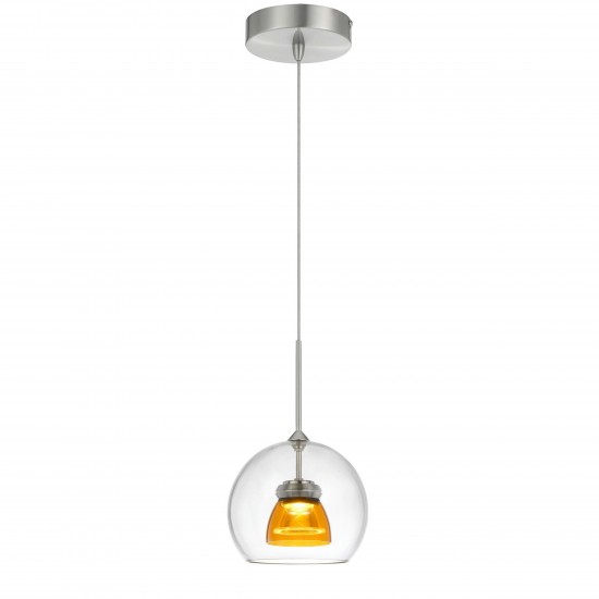 Clear yellow Metal 335 integrated led pendant - Pendant