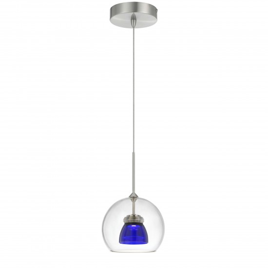 Clear blue Metal 335 integrated led pendant - Pendant