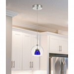 Clear blue Metal 335 integrated led pendant - Pendant