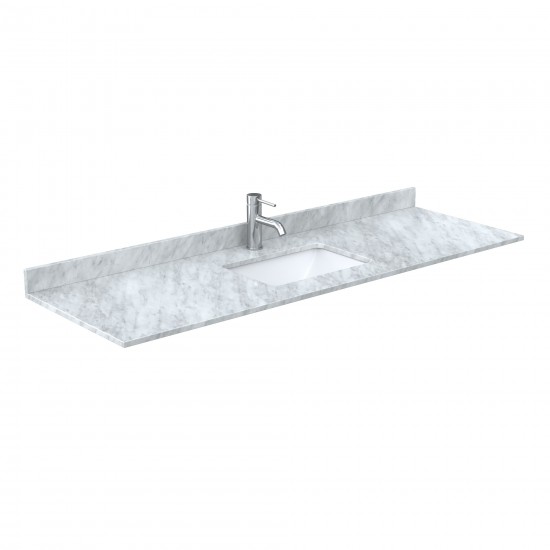 Miranda 66" Single Vanity in Dark Gray, Top, Square Sink, Brushed Nickel Trim