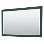 Miranda 66" Single Vanity in Green, Carrara Marble Top, Nickel Trim, 58" Mirror