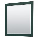 Miranda 36" Single Vanity in Green, Top, Square Brushed Gold Trim, 34" Mirror