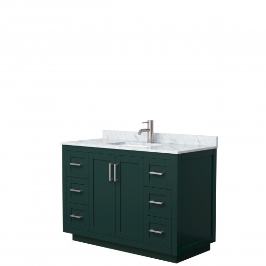 Miranda 48" Single Vanity in Green, Top, Square Sink, Brushed Nickel Trim