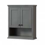 Deborah Over-the-Toilet Bathroom Wall-Mounted Storage Cabinet in Gray, Trim