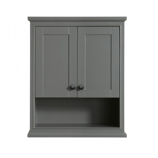 Deborah Over-the-Toilet Bathroom Wall-Mounted Storage Cabinet in Gray, Trim