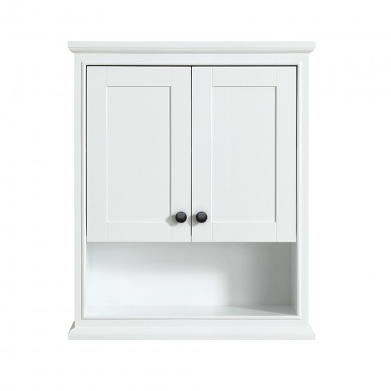 Deborah Over-the-Toilet Bathroom Wall-Mounted Storage Cabinet in White, Trim