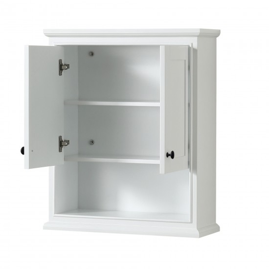 Deborah Over-the-Toilet Bathroom Wall-Mounted Storage Cabinet in White, Trim