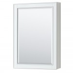 Deborah 30" Single Vanity in White, Top, Oval Matte Black Trim, Medicine Cabinet