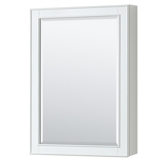 Deborah 60" Double Vanity in White, Top, Oval Black Trim, Medicine Cabinets