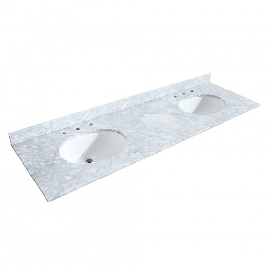 Deborah 72" Double Vanity in Dark Gray, Top, Oval Sinks, Matte Black Trim