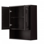 Daria Over-the-Toilet Bathroom Wall-Mounted Storage Cabinet in Espresso, Trim