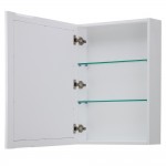 Daria 30" Single Vanity in White, No Top, Matte Black Trim, Medicine Cabinet