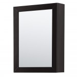 Daria 30" Dark Espresso Single Vanity, No Top, Black Trim, Medicine Cabinet