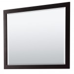 Daria 48" Single Vanity in Dark Espresso, No Top, Matte Black Trim, 46" Mirror