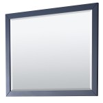 Daria 48" Single Vanity in Dark Blue, Top, Square Matte Black Trim, 46" Mirror