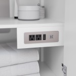 Icon 60" Single Vanity in White, No Top, No Sink, Satin Bronze Trim