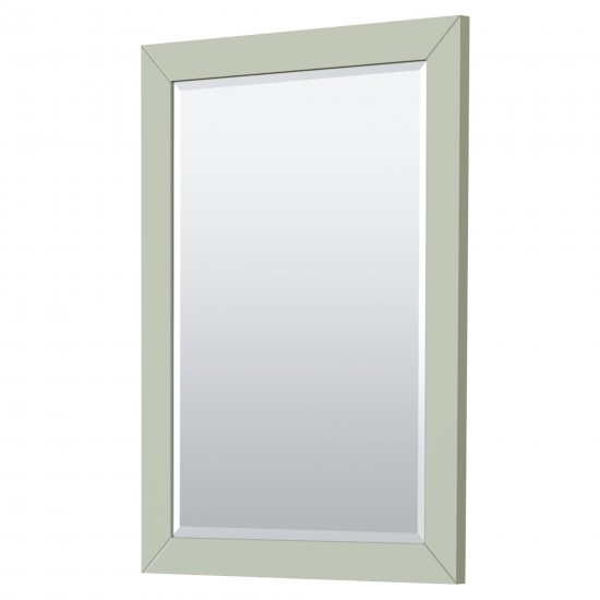 Icon 30" Single Vanity in Light Green, Top, Nickel Trim, 24" Mirror