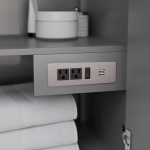 Icon 42" Single Vanity in Dark Gray, Top, Square Matte Black Trim, 34" Mirror