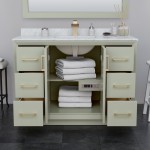 Strada 48 Inch Single Vanity in Light Green, No Countertop, Matte Black Trim