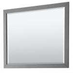 Strada 48" Single Vanity in Gray, Marble Top, Sink, Nickel Trim, 46" Mirror