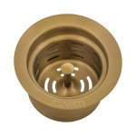 Ruvati Extended Garbage Disposal Flange with Deep Basket Strainer Matte Gold