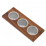 Ruvati Condiment Tray 3 Bowl Serving Board for Workstation Sinks