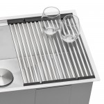 Ruvati Stainless Steel and Silicone Foldable Drying Rack