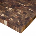 Ruvati 17 x 16 x 2 inch thick End Grain Acacia Wood Cutting Board