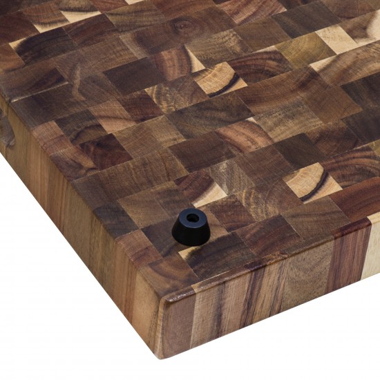 Ruvati 17 x 16 x 2 inch thick End Grain Acacia Wood Cutting Board