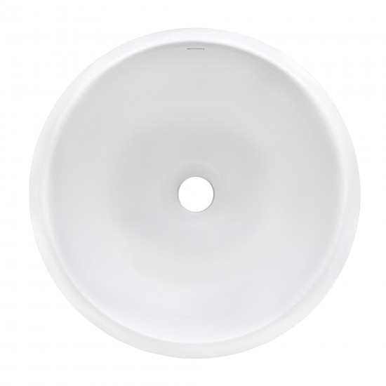 Ruvati Vista 15-3/4 x 15-3/4 inch Vessel (Countertop) Porcelain Bathroom Sink