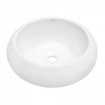 Ruvati Vista 18 x 18 inch Vessel (Countertop) Porcelain Bathroom Sink - White