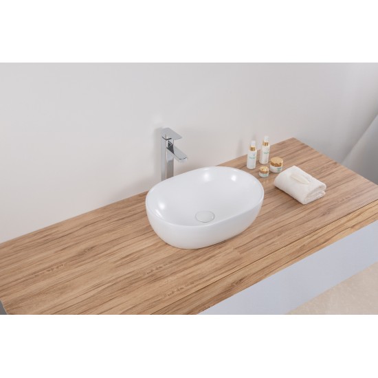 Ruvati Vista 19 x 13-3/4 inch Vessel (Countertop) Porcelain Bathroom Sink