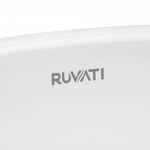 Ruvati Krona 16-1/2 x 13-1/4 inch Undermount Porcelain Bathroom Sink - White