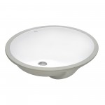 Ruvati Krona 16-1/2 x 13-1/4 inch Undermount Porcelain Bathroom Sink - White