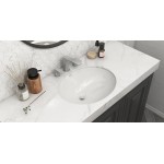 Ruvati Krona 16-1/2 x 13-1/4 inch Undermount Porcelain Bathroom Sink - White