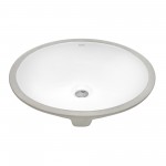 Ruvati Krona 18-1/2 x 15-1/2 inch Undermount Porcelain Bathroom Sink - White