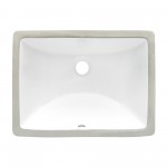 Ruvati Krona 18-1/2 x 13-3/4 inch Undermount Porcelain Bathroom Sink - White