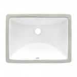 Ruvati Krona 20-1/2 x 15 inch Undermount Porcelain Bathroom Sink - White