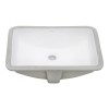 Ruvati Krona 21 x 14-1/2 inch Undermount Porcelain Bathroom Sink - White