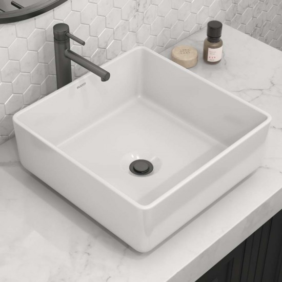 Ruvati Vista 15-1/2 x 15-1/2 inch Vessel (Countertop) Porcelain Bathroom Sink