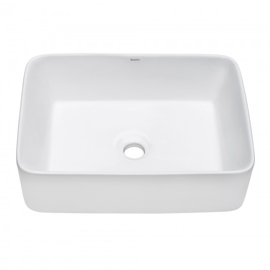 Ruvati Vista 19 x 14-1/2 inch Vessel (Countertop) Porcelain Bathroom Sink
